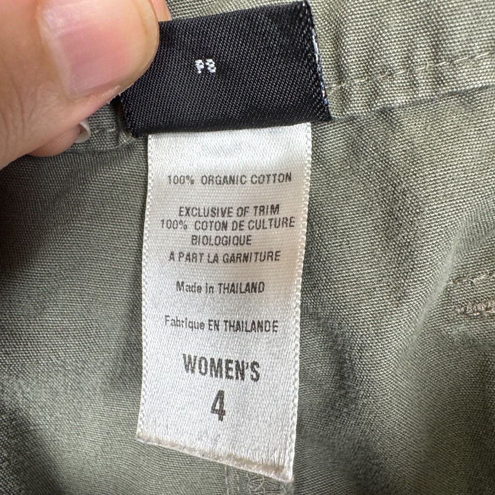 Patagonia Pants Womens 4 Olive Green Cropped Flare Outdoor Hiking Trail Camp Eco - Picture 4 of 11
